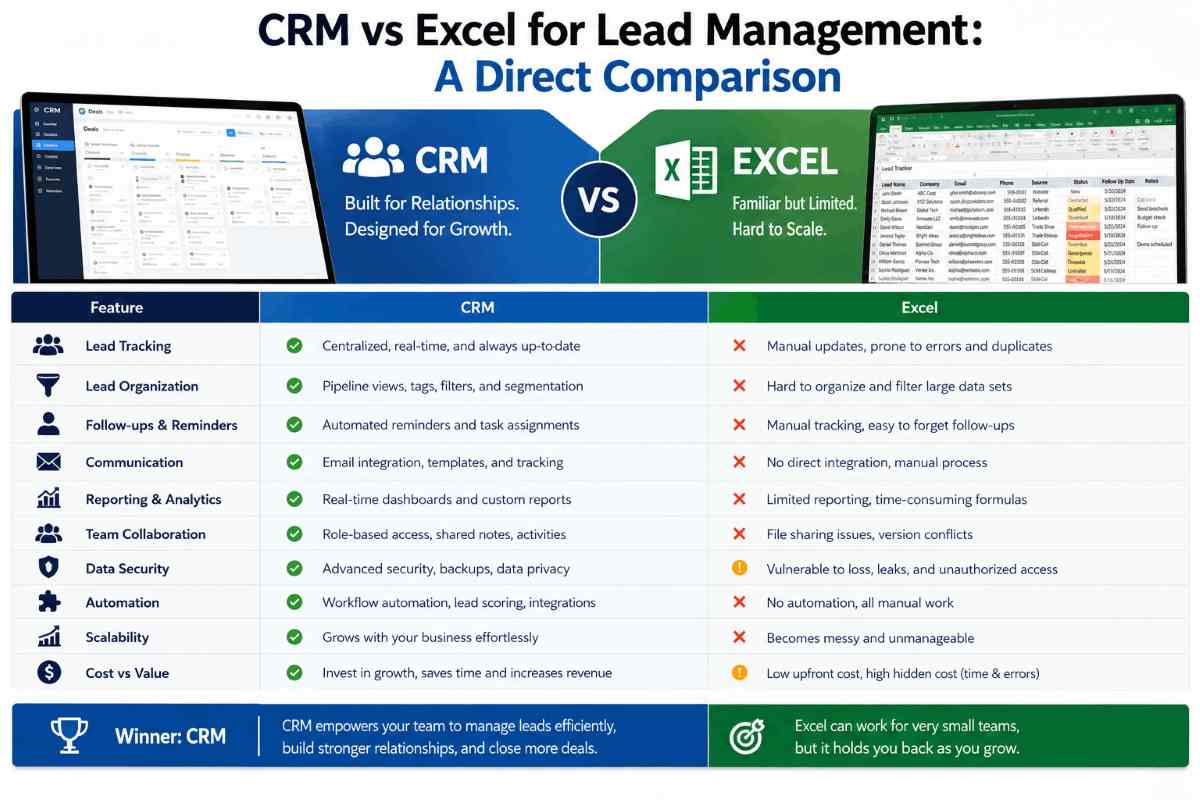CRM vs Excel for Lead Management