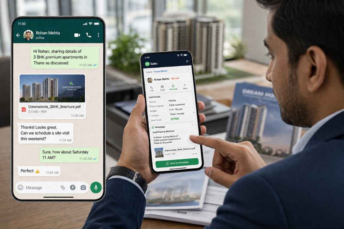 WhatsApp CRM India for real estate lead follow-up